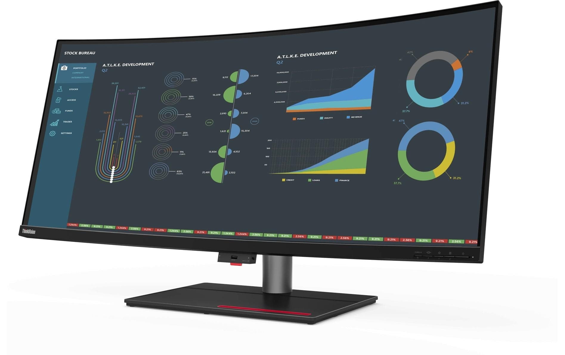 Lenovo ThinkVision – Monitor, 39,7" 5K WUHD (5120 × 2160), IPS, Thunderbolt 4, HDMI, DisplayPort, LAN
