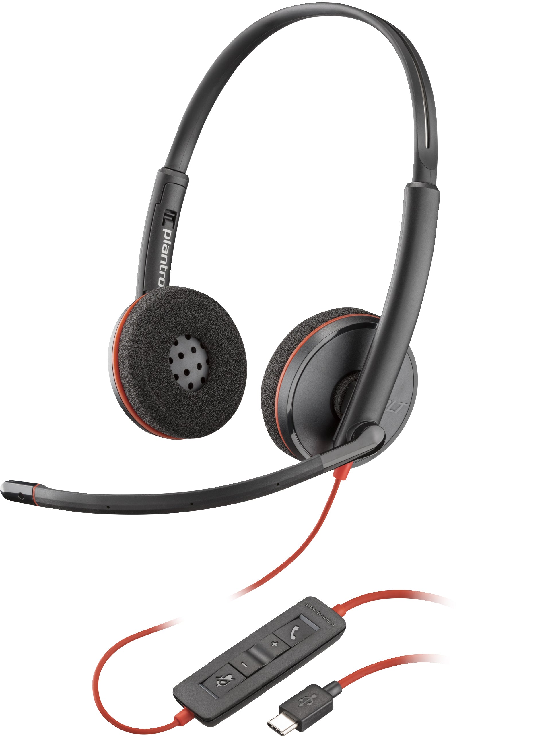 Poly Blackwire C3220 Office-Headset – On-Ear, Stereo, Kabel, USB-C, Schwarz
