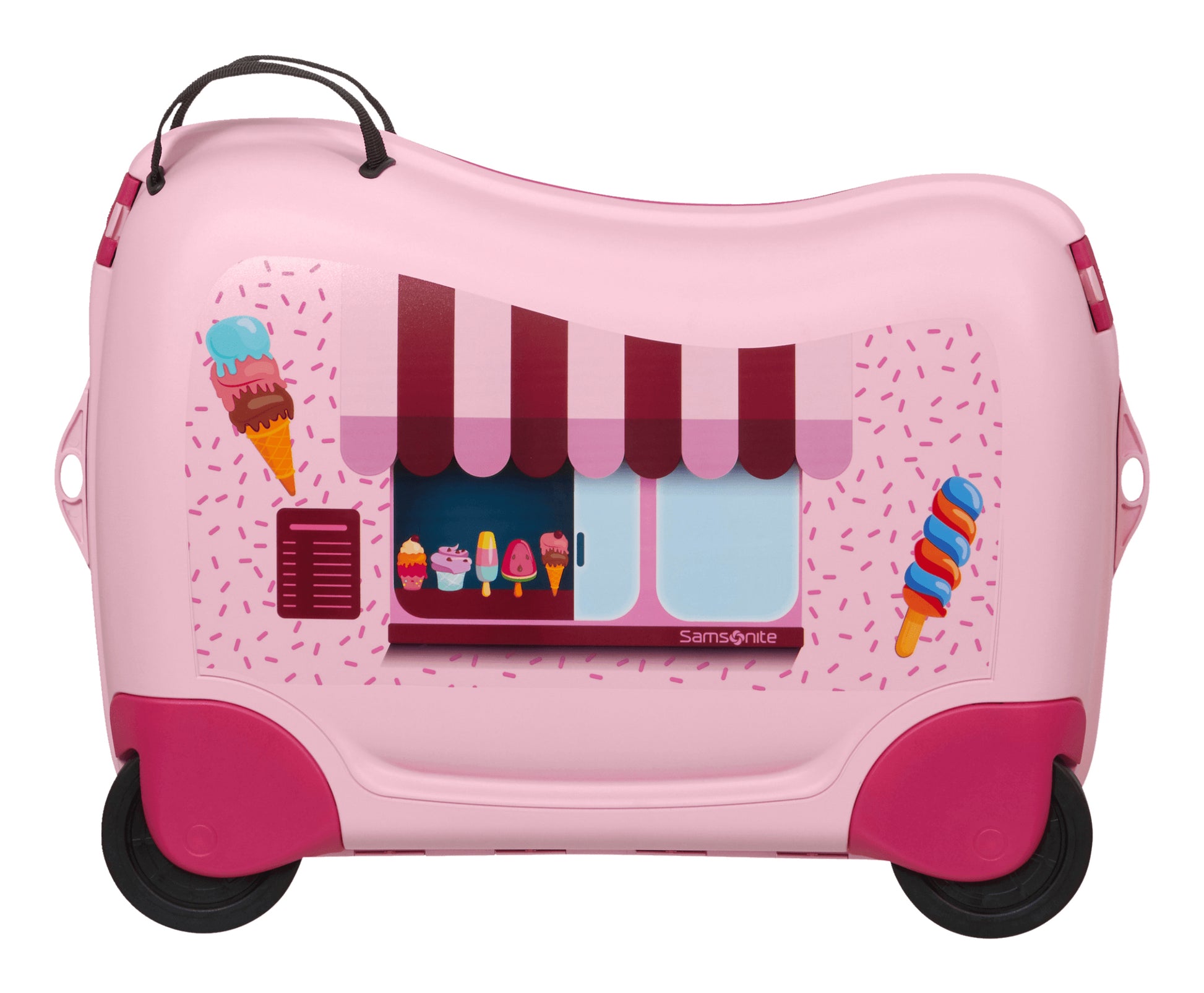 Samsonite Ride-on-Kindertrolley Handgepäck – 30 l, Hartschale, 4 Rollen, Ice Cream Van, 52 × 38 × 21 cm