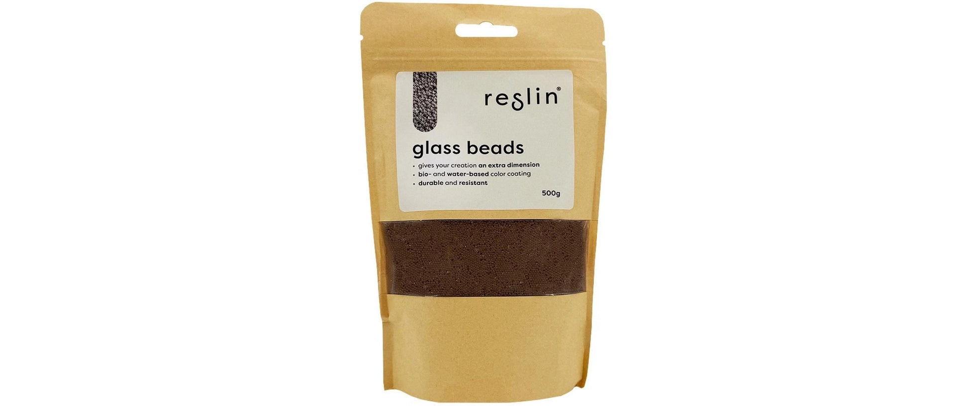 Reslin Glasperlen, rund – braun – Ø 1,4 mm – 500 g