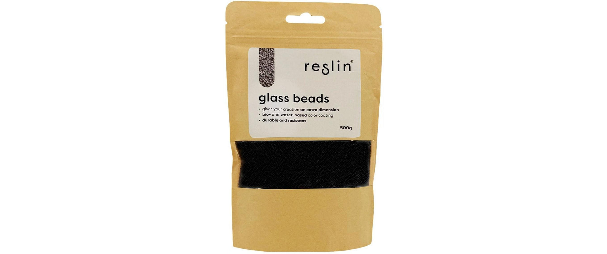 Reslin Glasperlen – schwarz – Ø 1,4 mm – 500 g
