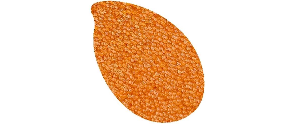Reslin Dekosteine/Dekogranulat, Glasperlen, Orange, Ø 1,4 mm, 500 g, Rund, UC-2000B-P500gr
