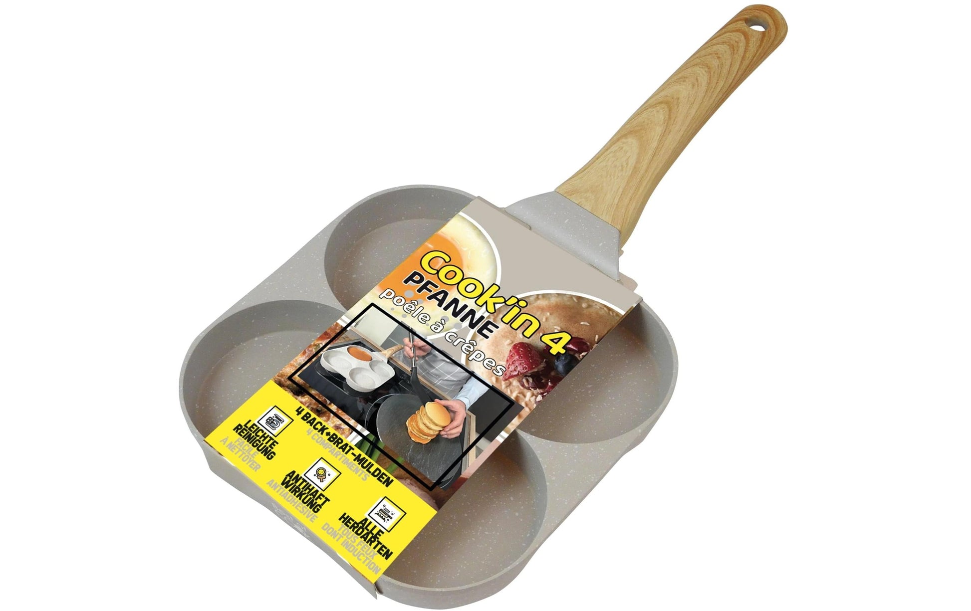 Cpc Fonduepfanne – Ø 9 cm, Aluminium, für Induktion, Grau