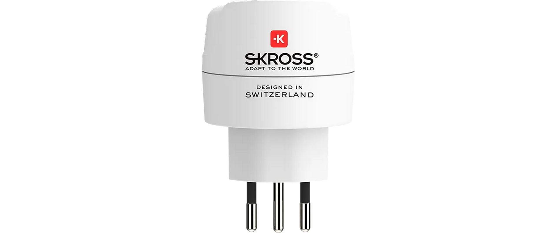 Skross Reiseadapter Italien zu Europa – 3-polig (geerdet)