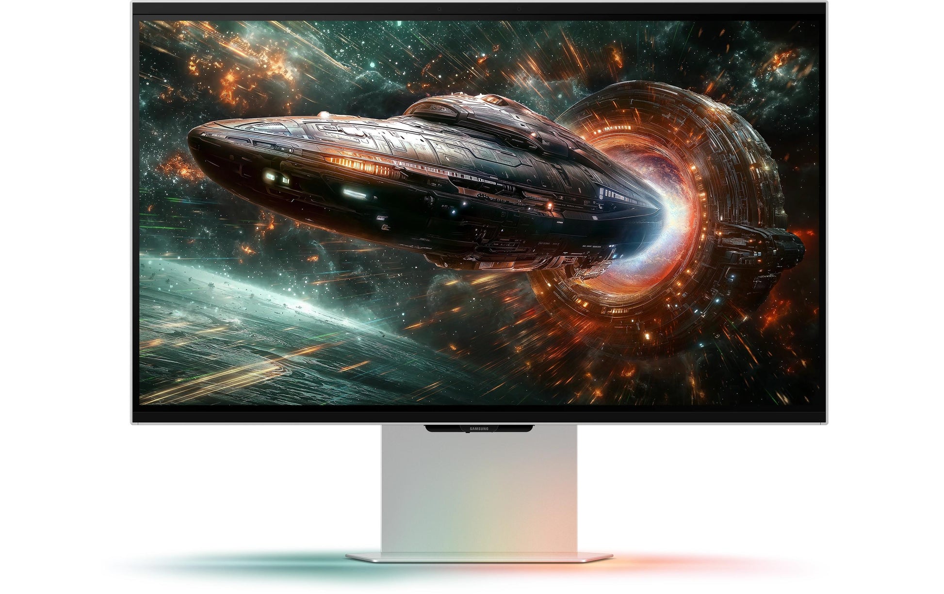Samsung G90Xf – Monitor, 27" 4K UHD (3840 × 2160), LCD, Silber