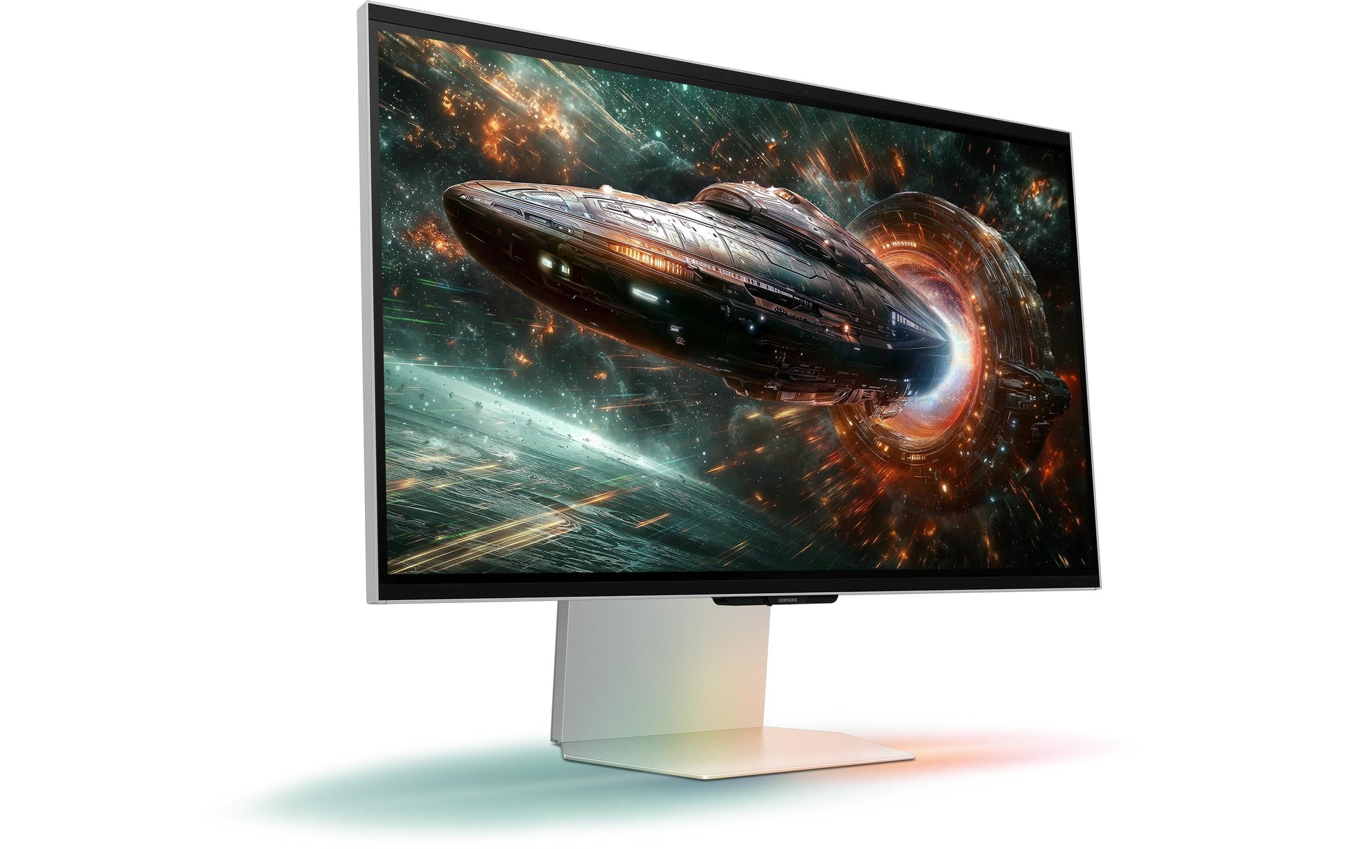 Samsung G90Xf – Monitor, 27" 4K UHD (3840 × 2160), LCD, Silber