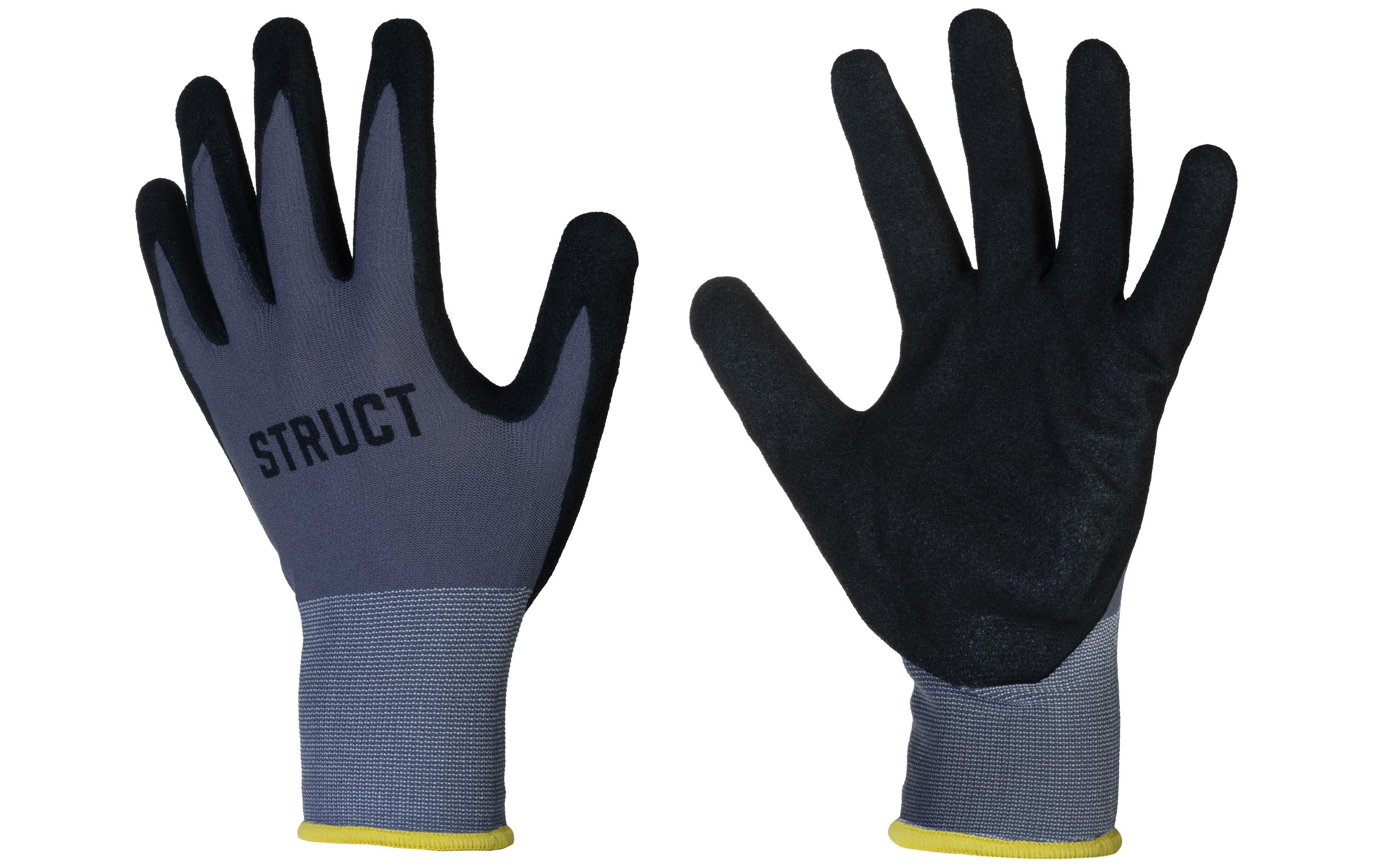 Struct Arbeitshandschuhe – M – Nylon, Ölabweisend, Schwarz