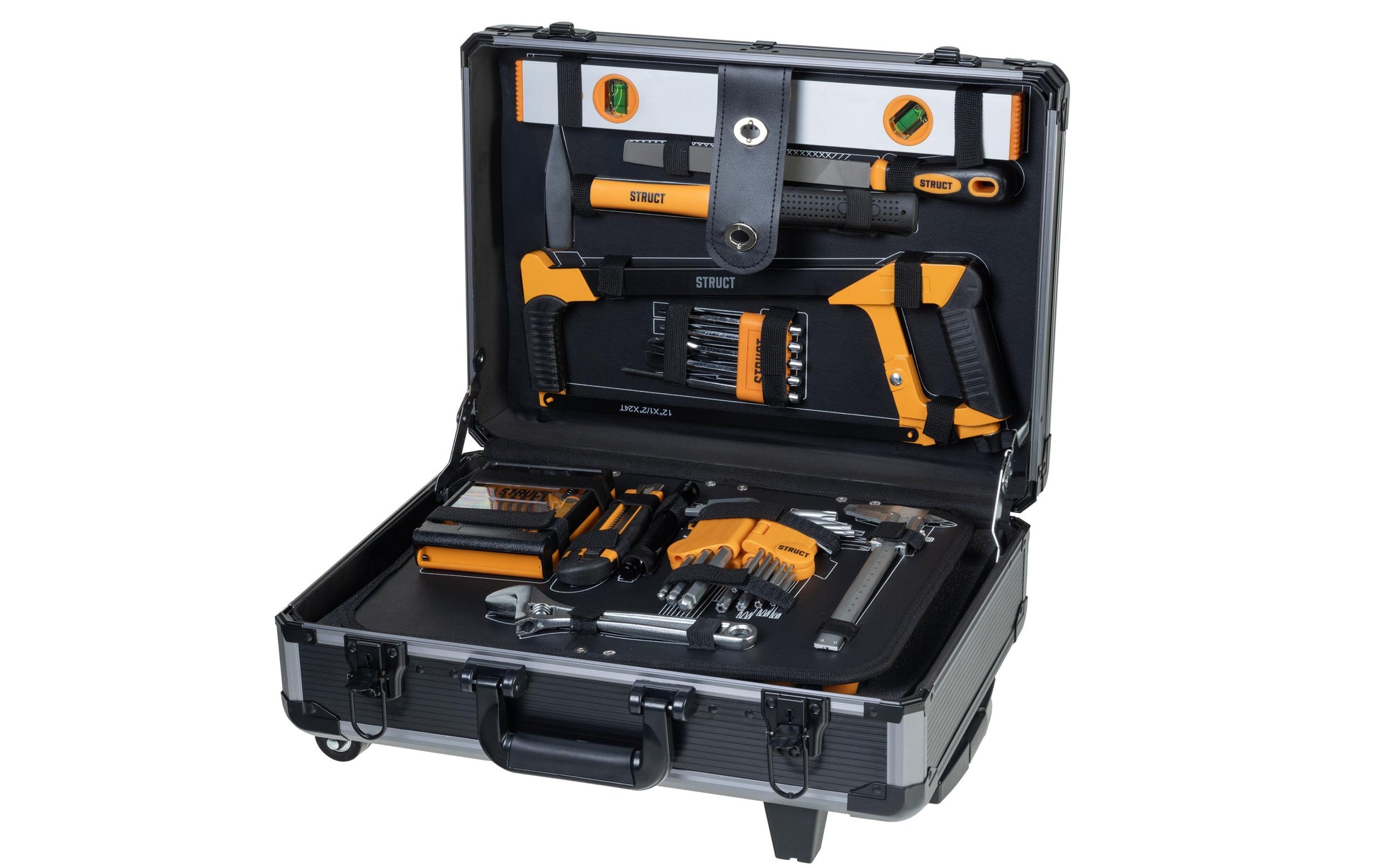 Struct Werkzeugkoffer Werkstatt – 152-teilig, mit Trolley, Aluminium