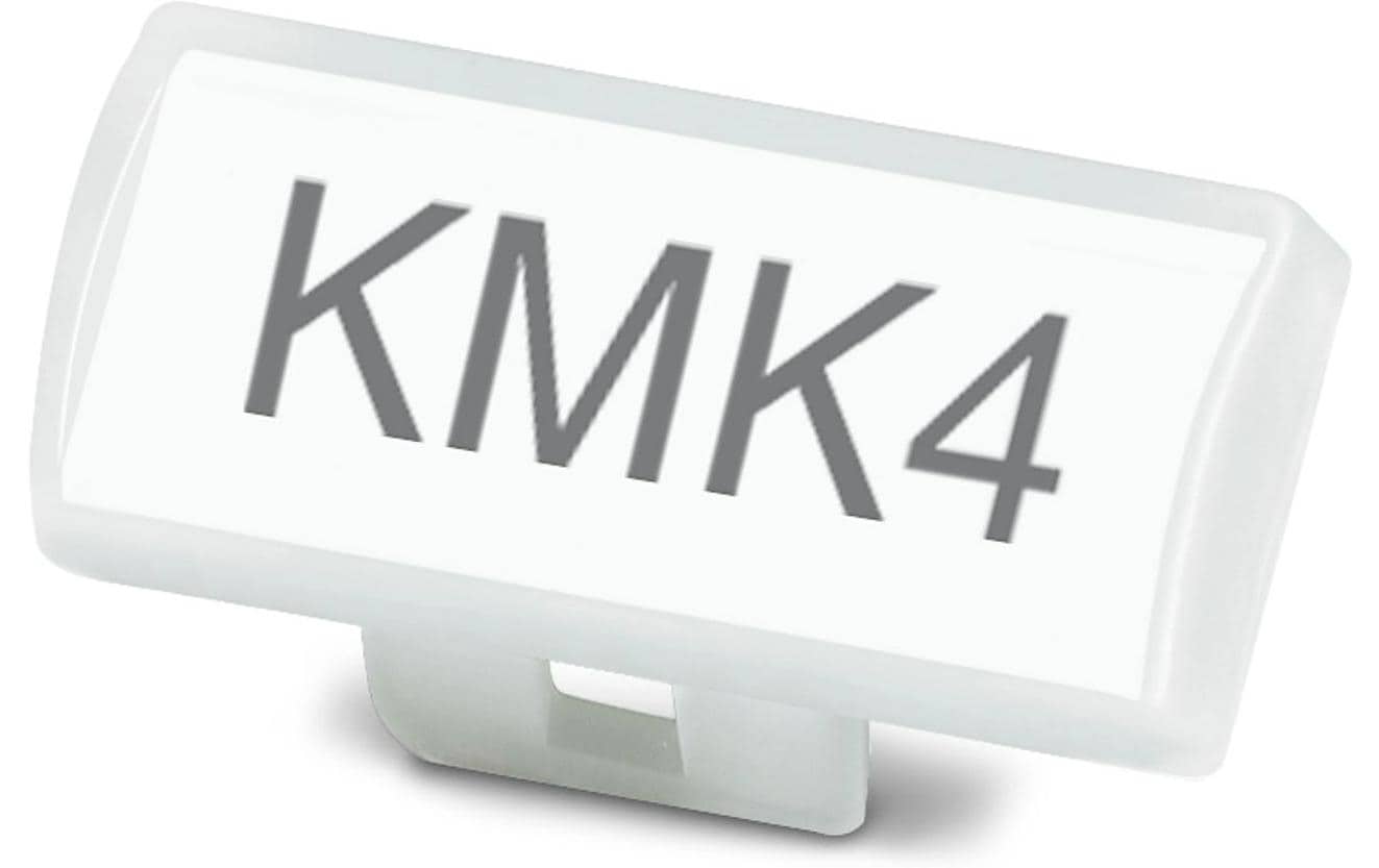 Phoenix Contact Kabelbeschriftung KMK 4 – 40 × 17 mm, Kunststoff, Weiss, Befestigungsclip, 1er-Pack
