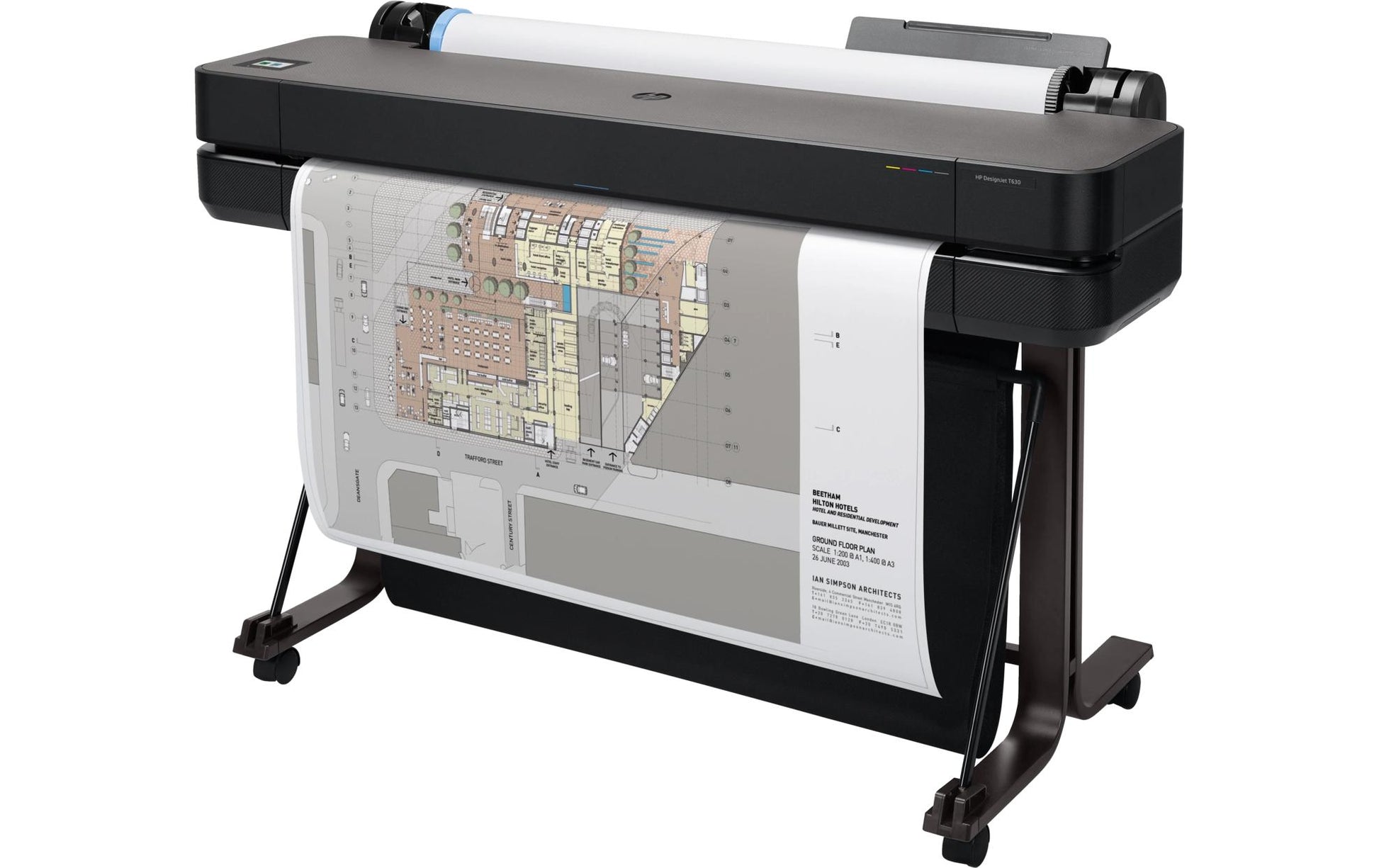 HP DesignJet T630 – Grossformatdrucker, 36", Farbe, LAN/WLAN/USB, 2400 × 1200 dpi