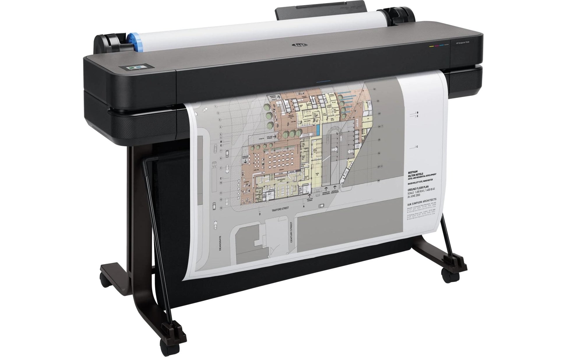 HP DesignJet T630 – Grossformatdrucker, 36", Farbe, LAN/WLAN/USB, 2400 × 1200 dpi