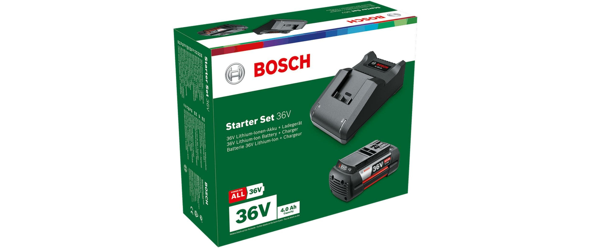 Bosch GBA 36V + AL 36V-20 Akku- & Ladegerät-Set 36 V 4,0 Ah (144 Wh) – POWER FOR ALL 36 V
