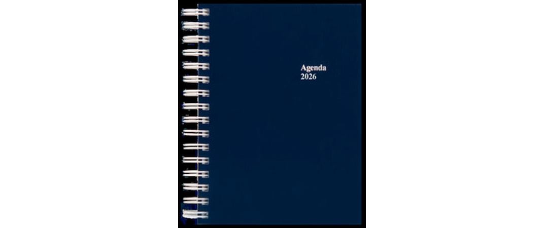 Simplex Business Timer Agenda – 1 Tag/Seite, Spiralbindung, A5, 2026, Blau, FSC