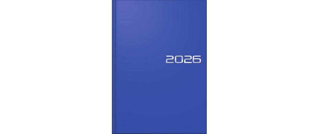 Simplex Simply Colour Line Agenda – 1 Woche/2 Seiten, gebunden, A5, 2026, mehrsprachig, blau, FSC