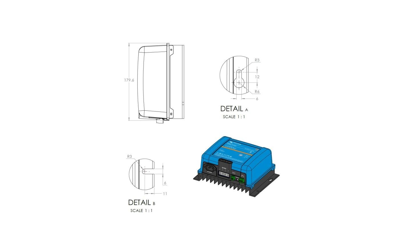 Victron Smart IP43 Ladegerät – 12 V, 30 A, LiFePO4-kompatibel, Erhaltungsladung, für Auto