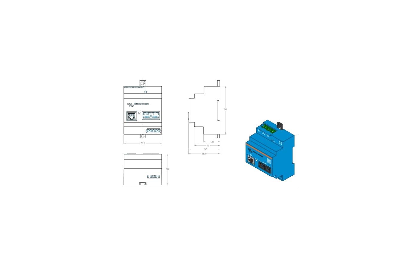 Victron VM-3P75CT – Stromüberwachungssystem mit CT-Klemme