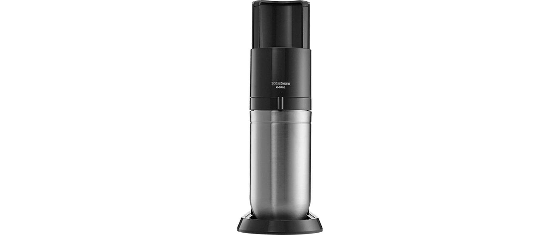 SodaStream E-DUO – Wassersprudler, mit 60-l-Zylinder, Metall/Kunststoff, Schwarz/Edelstahl