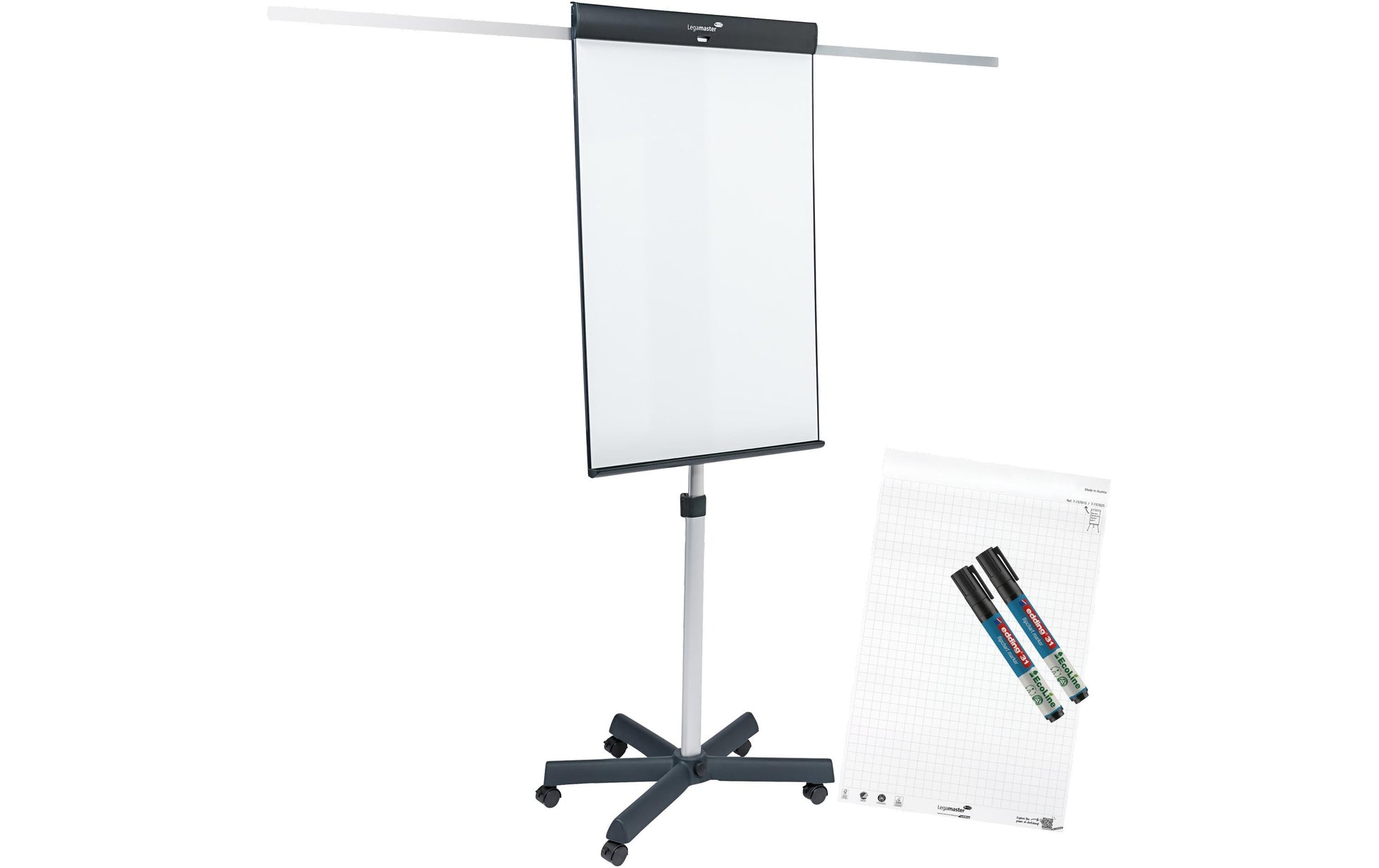 Legamaster Flipchart-Block SKETCH PRO – 72 × 205 cm, schwarz, Stahl