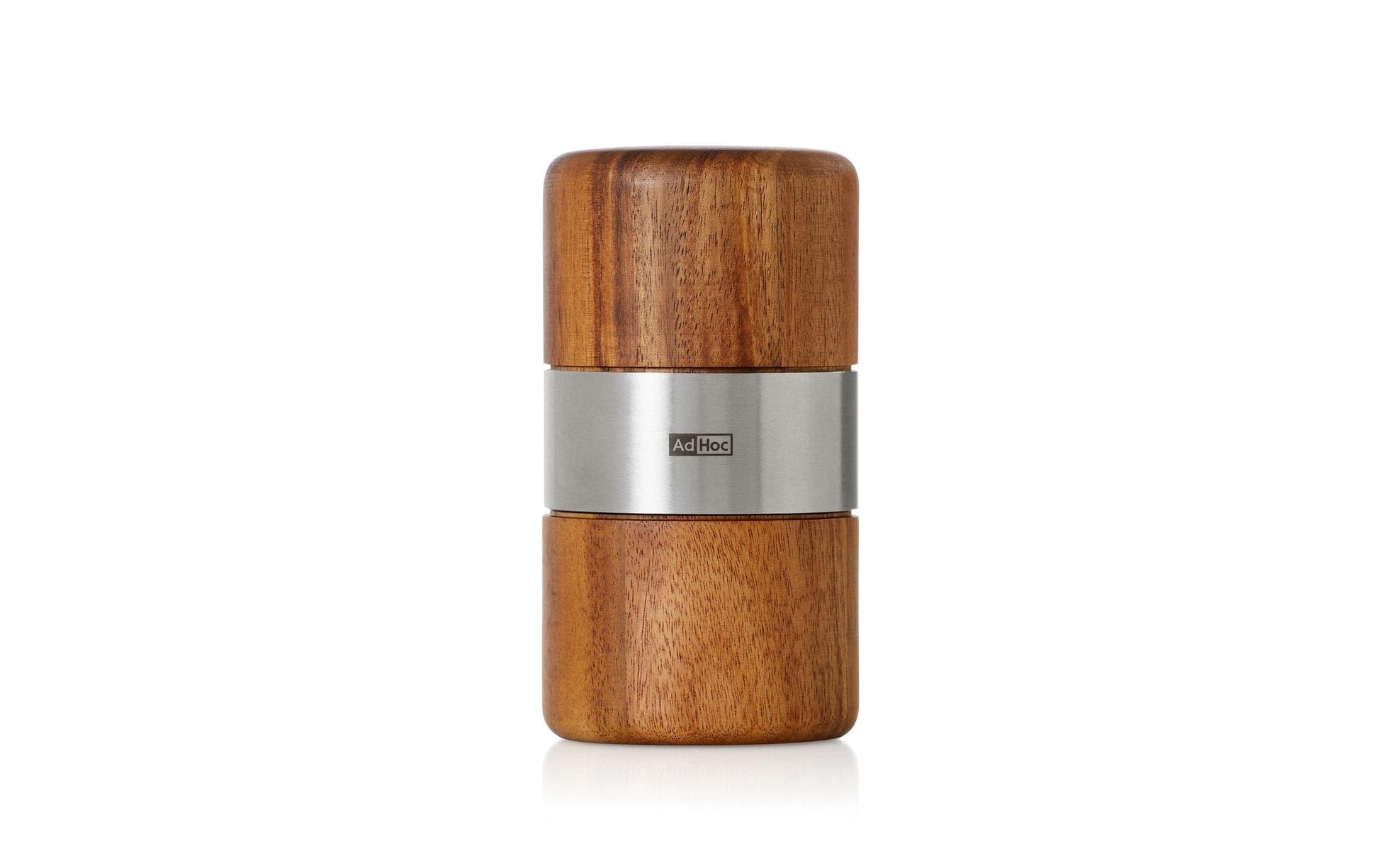 AdHoc Muskatmühle Ø 6 × 11,3 cm, Holz/Edelstahl, Braun