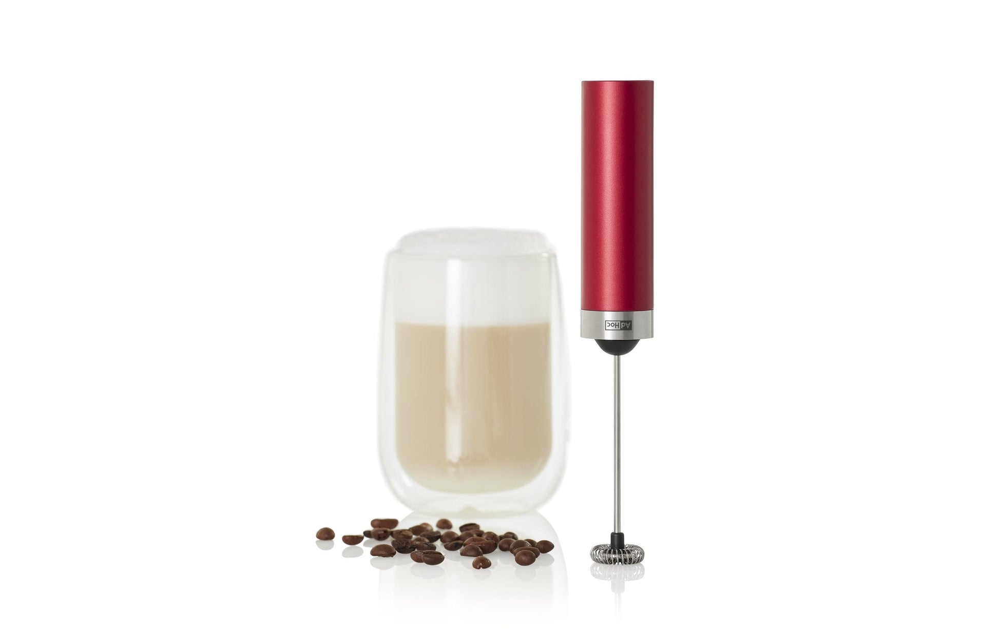 AdHoc Milchschäumer-Stab RAPID.3 MS25 – 2×AAA – Rubinrot