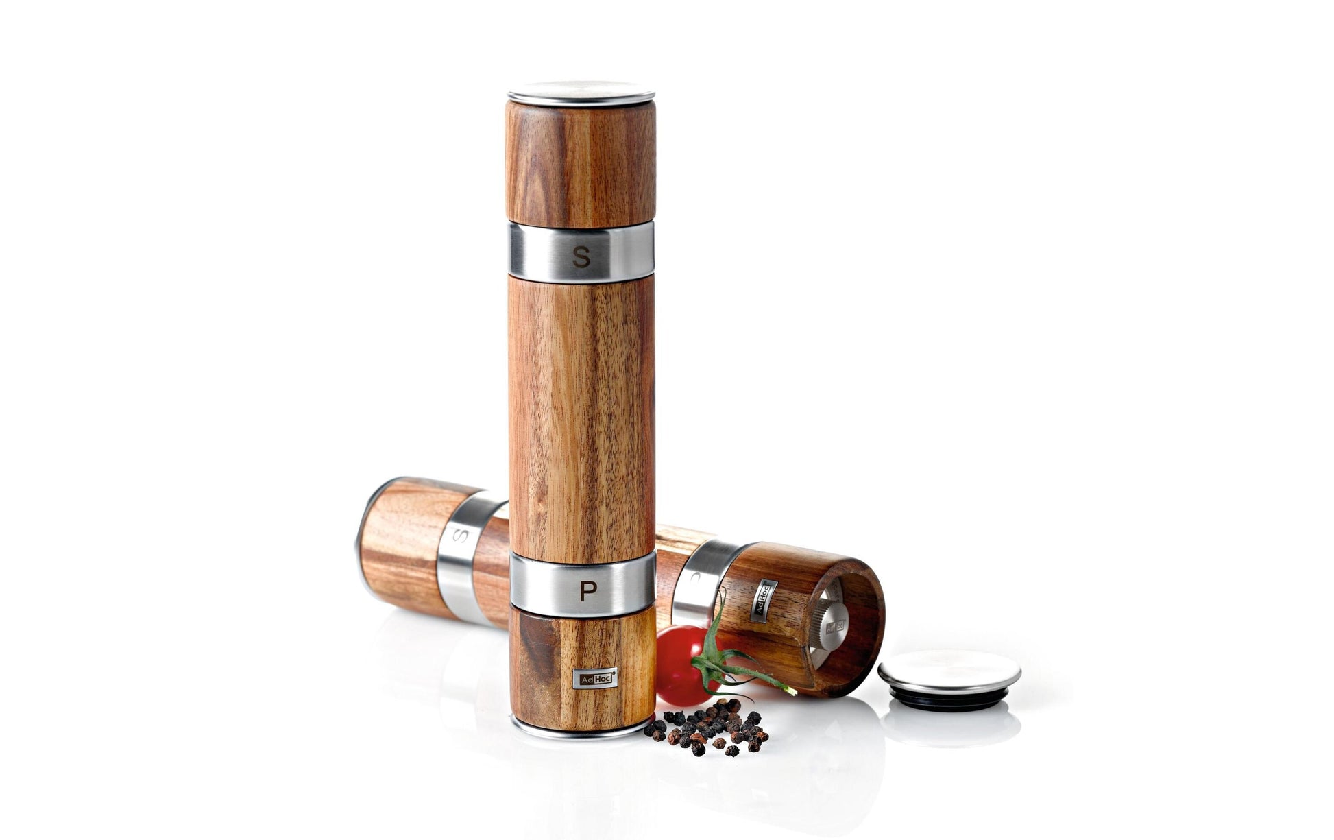 AdHoc AHM-MP90 – Salz-/Pfeffermühle Ø 5,5 × 21 cm, Holz, Braun