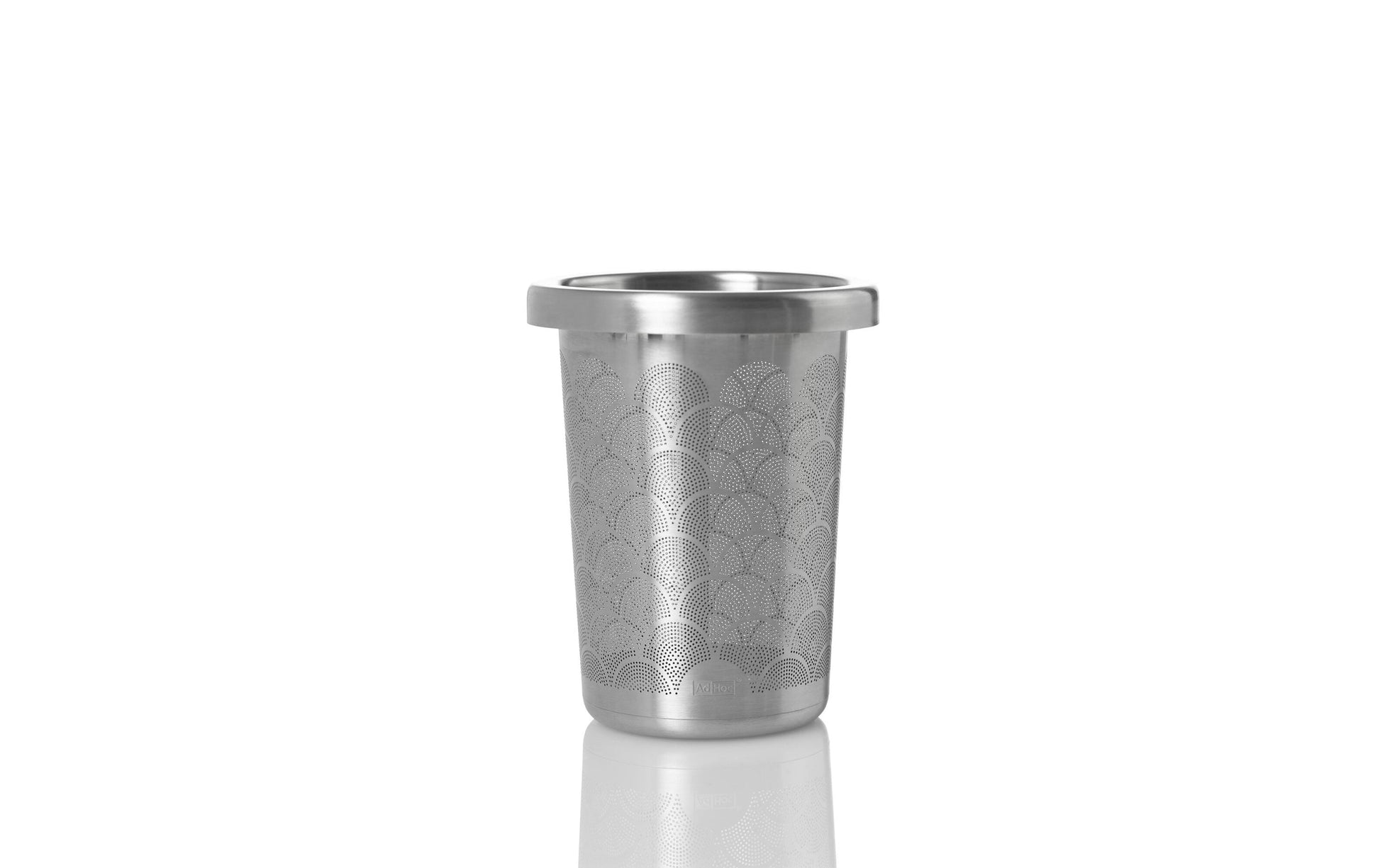 AdHoc Tee-Set Fusion Glass – 400 ml, Ø 7 cm, H 13,5 cm, Glas/Edelstahl, doppelwandig, mit Teefilter
