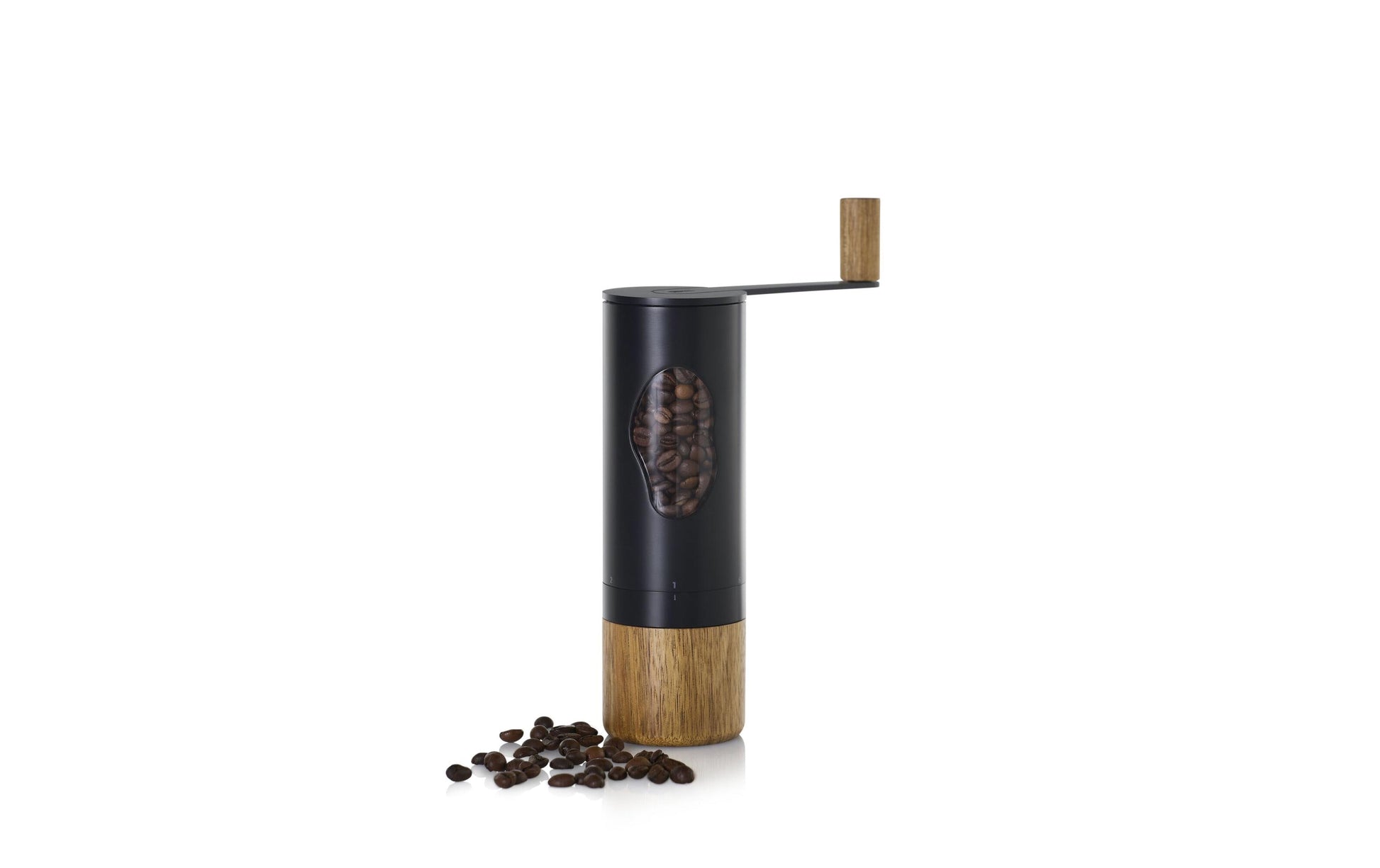 AdHoc Kaffeemühle, Ø 6 × 21,8 cm, mit Schlagmesser, Akazie/Schwarz
