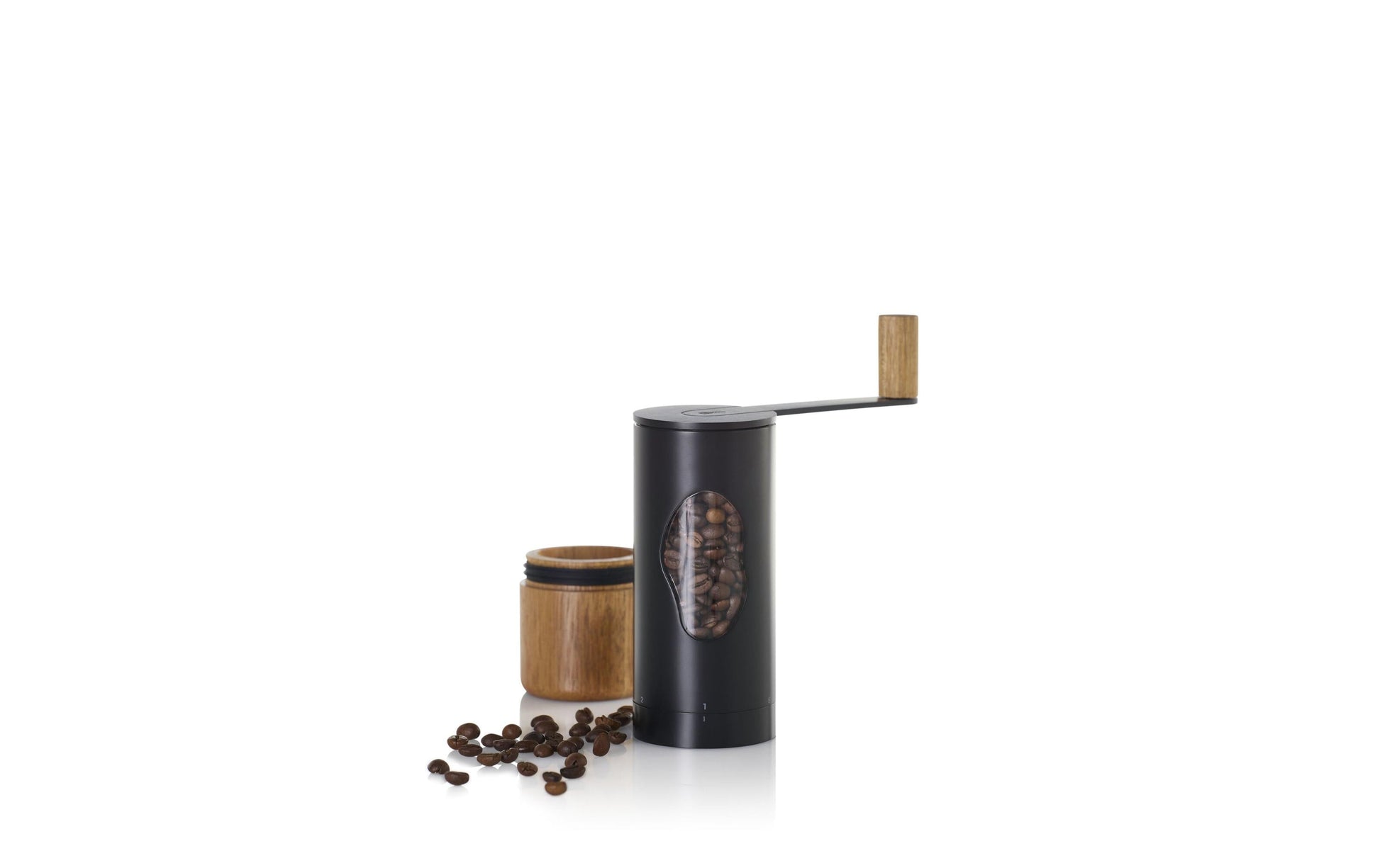 AdHoc Kaffeemühle, Ø 6 × 21,8 cm, mit Schlagmesser, Akazie/Schwarz