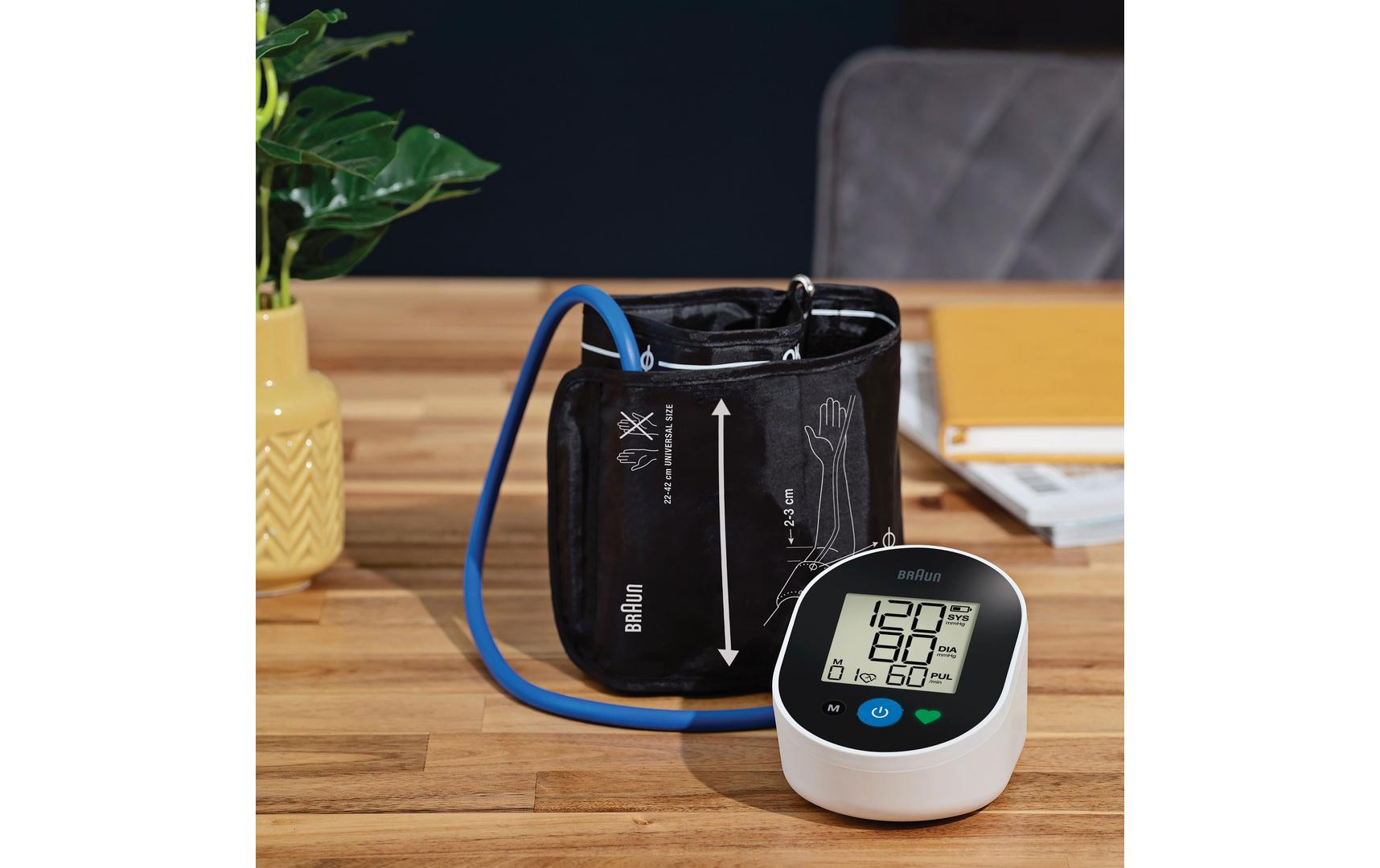 Braun Blutdruckmessgerät ExactFit 2 BUA4050 – Oberarm, 22–42 cm Umfang, 30 Speicherplätze