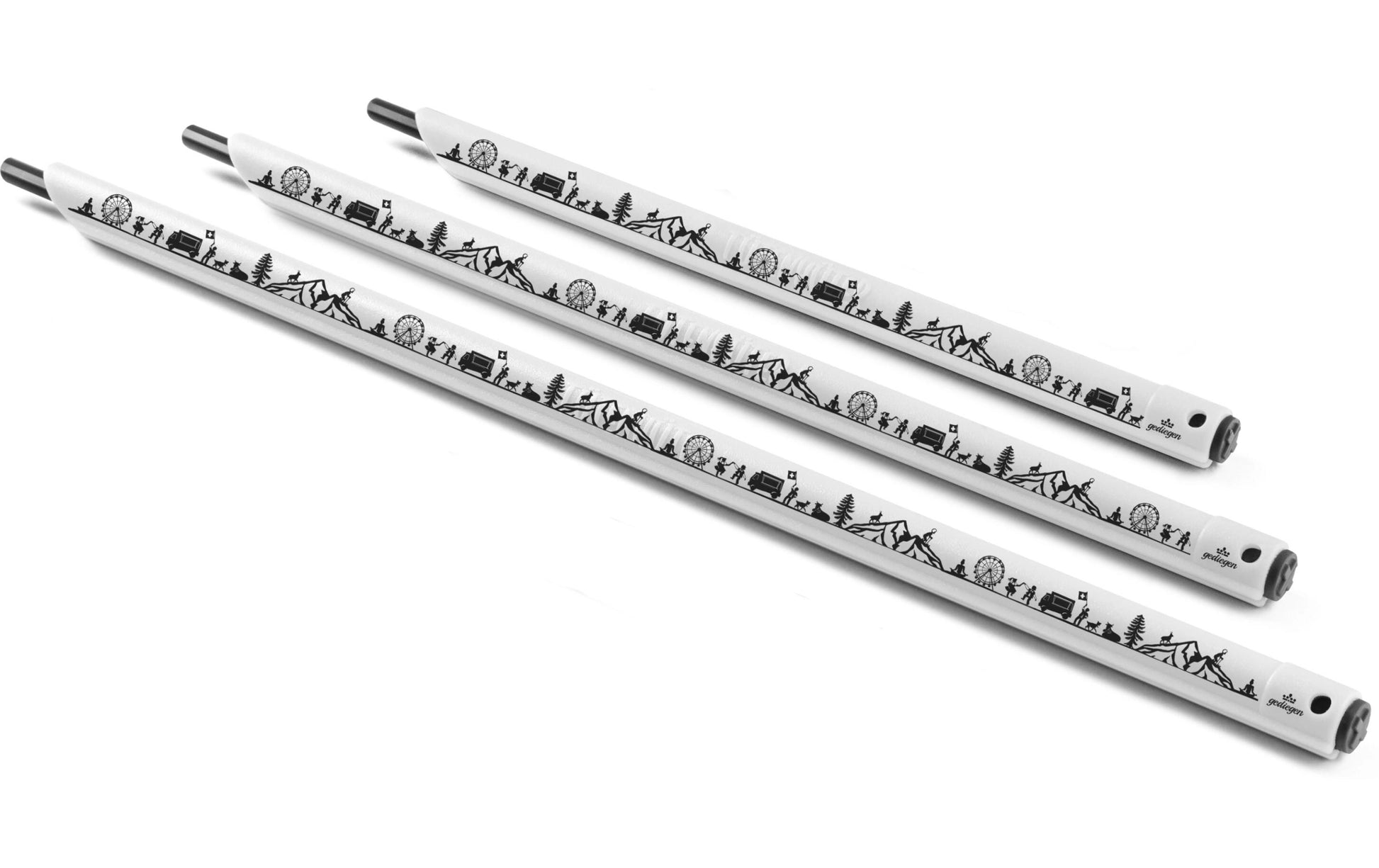 Böörds Utensilienhalter (wandmontiert) 6 Stk., 14/18/22 cm, Kunststoff, schwarz/weiss