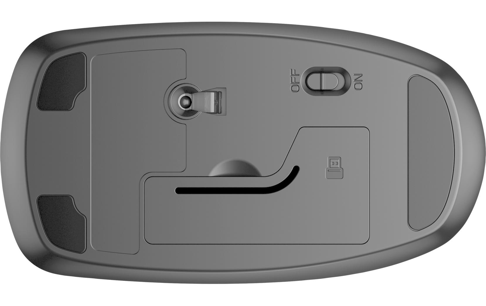 HP 235 Maus – kabellos, 2,4 GHz, 1'600 dpi, optischer Sensor, rot