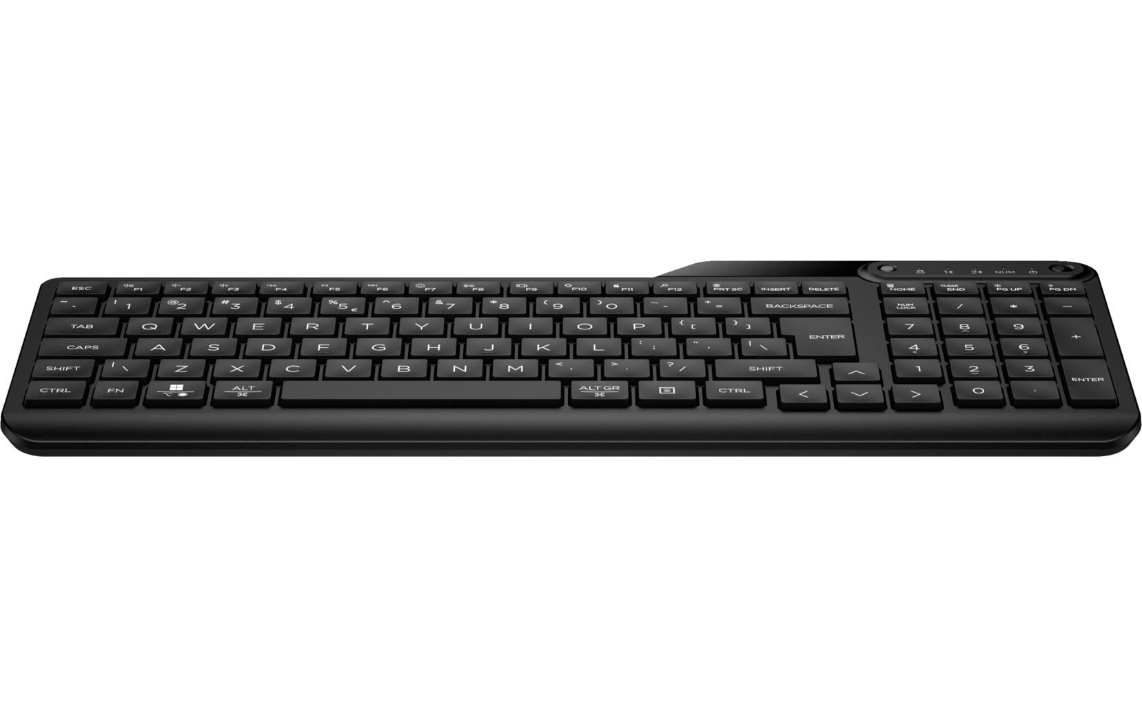 HP 475 – Tastatur, kabellos (Bluetooth/2,4 GHz), CH-Layout (DE-CH), Fullsize (mit Ziffernblock), Schwarz