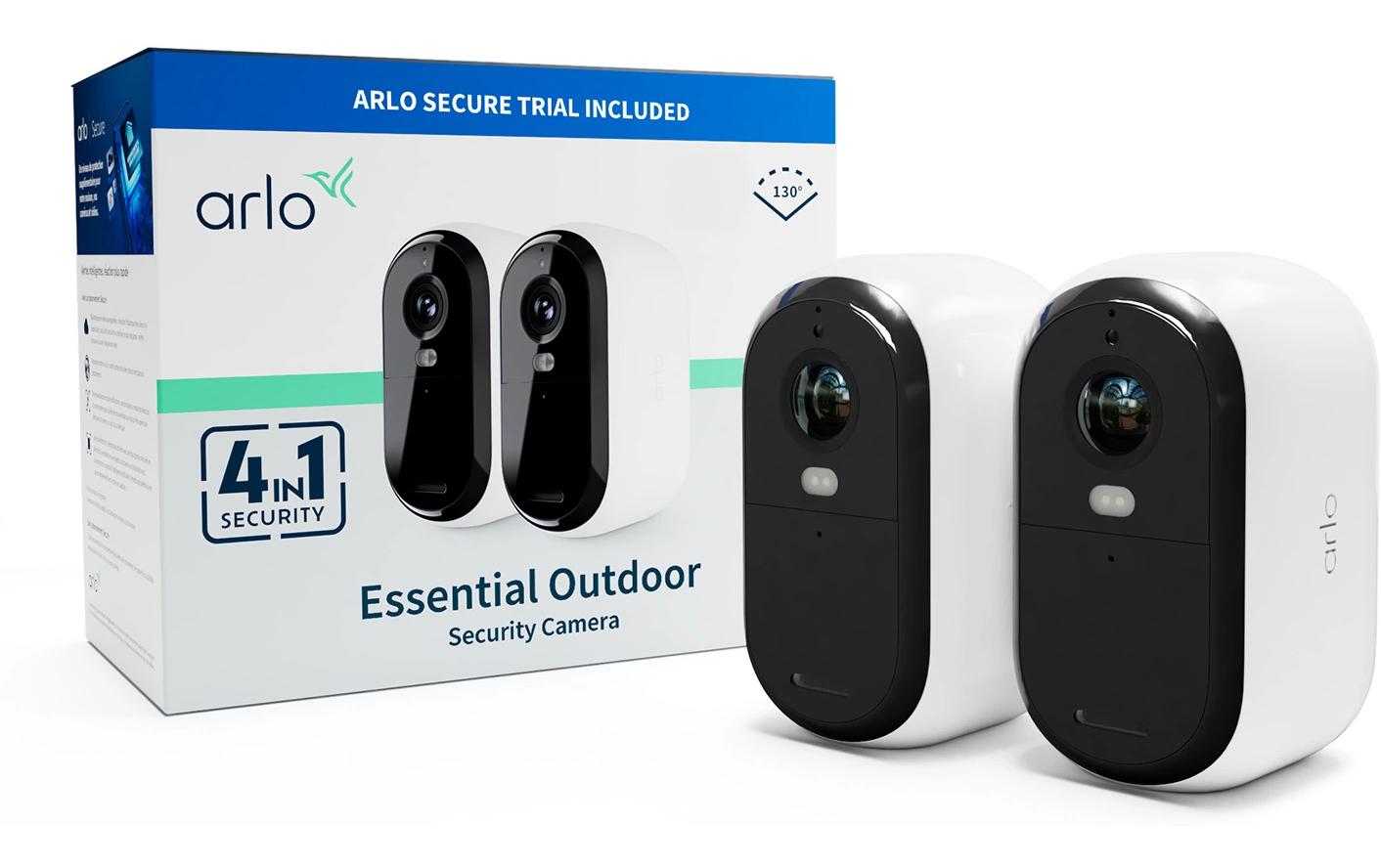 Arlo Essential 2 Netzwerkkamera – Full HD, 2 MP, Akkubetrieb, für IFTTT, Weiss, 2 Stück