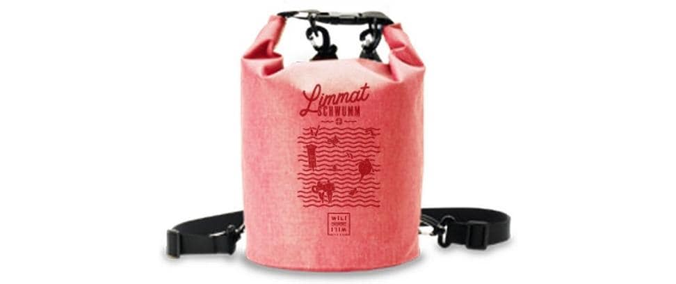 Wili Wili Tree Sporttasche Dry Bag Limmat Schwumm – 7 l, mit Schultergurt, Pink