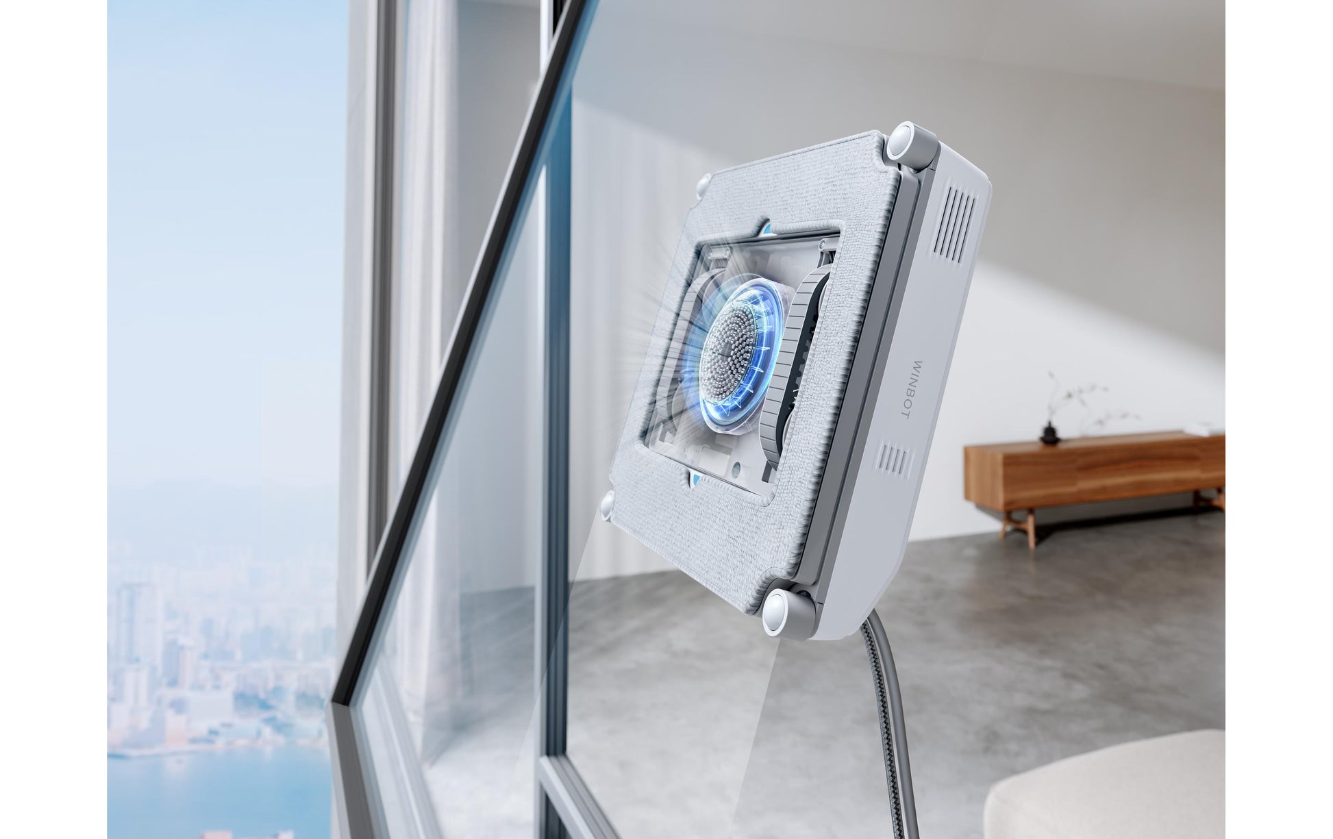 Ecovacs Fensterputzroboter – Grau, für Fenster
