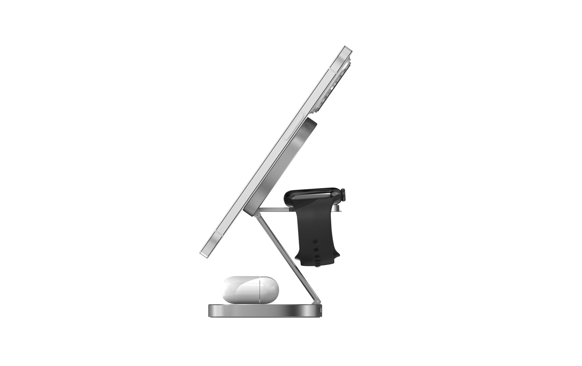 ONIT miniCharger Kabelloses Ladegerät 15 W – Qi, 3-in-1 (Telefon/Uhr/AirPods) – für iPhone ab 8 und andere