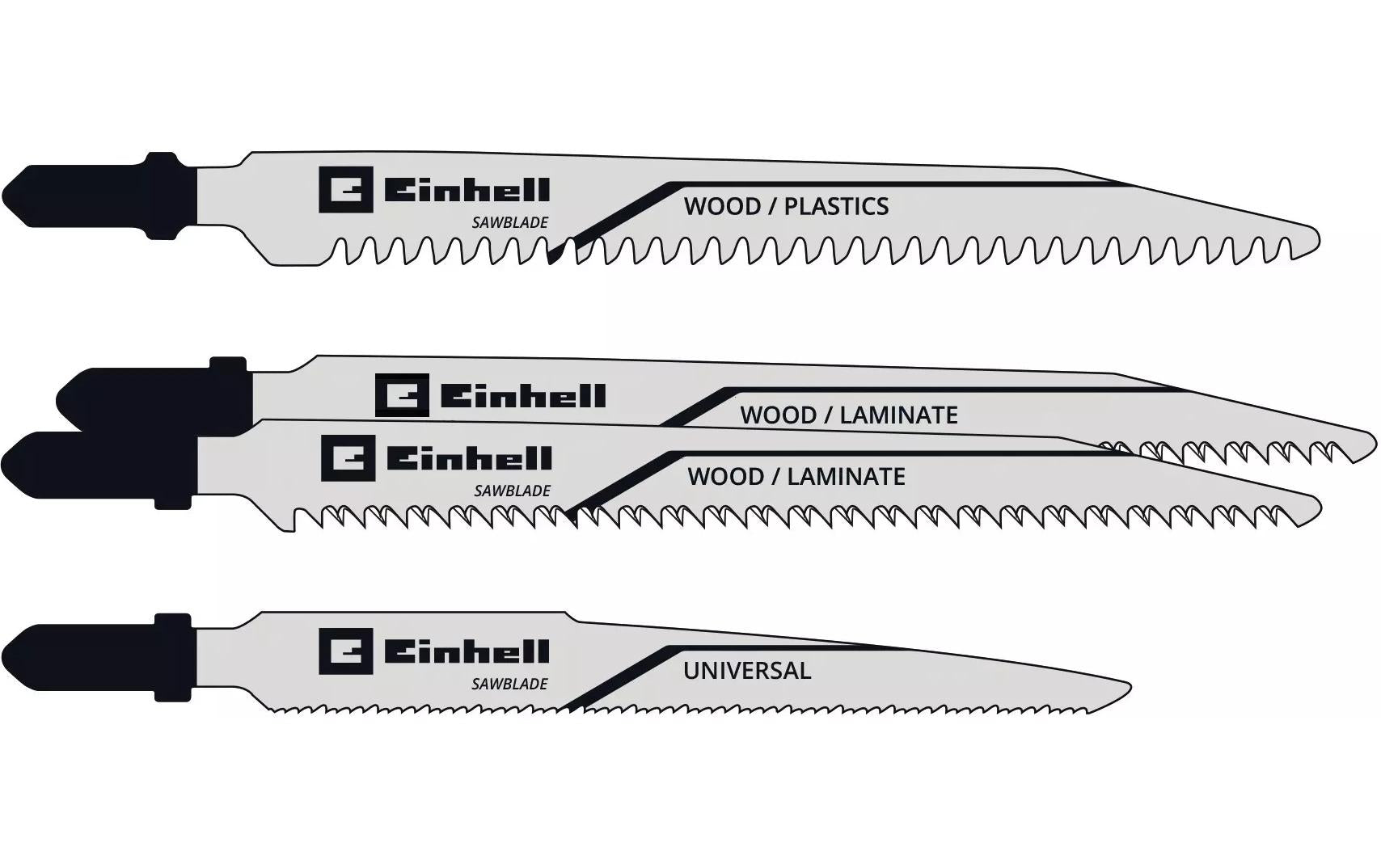 Einhell Stichsägenblatt Bi-Metall – für Holz – 4 Stück