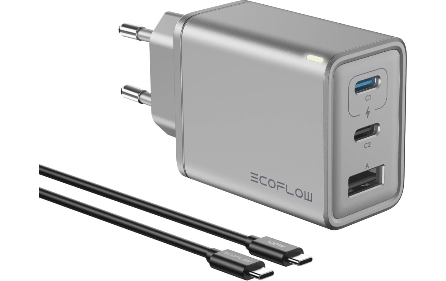 EcoFlow RAPID Ladegerät – 65 W, 3× USB (1× USB-C 65 W), GaN
