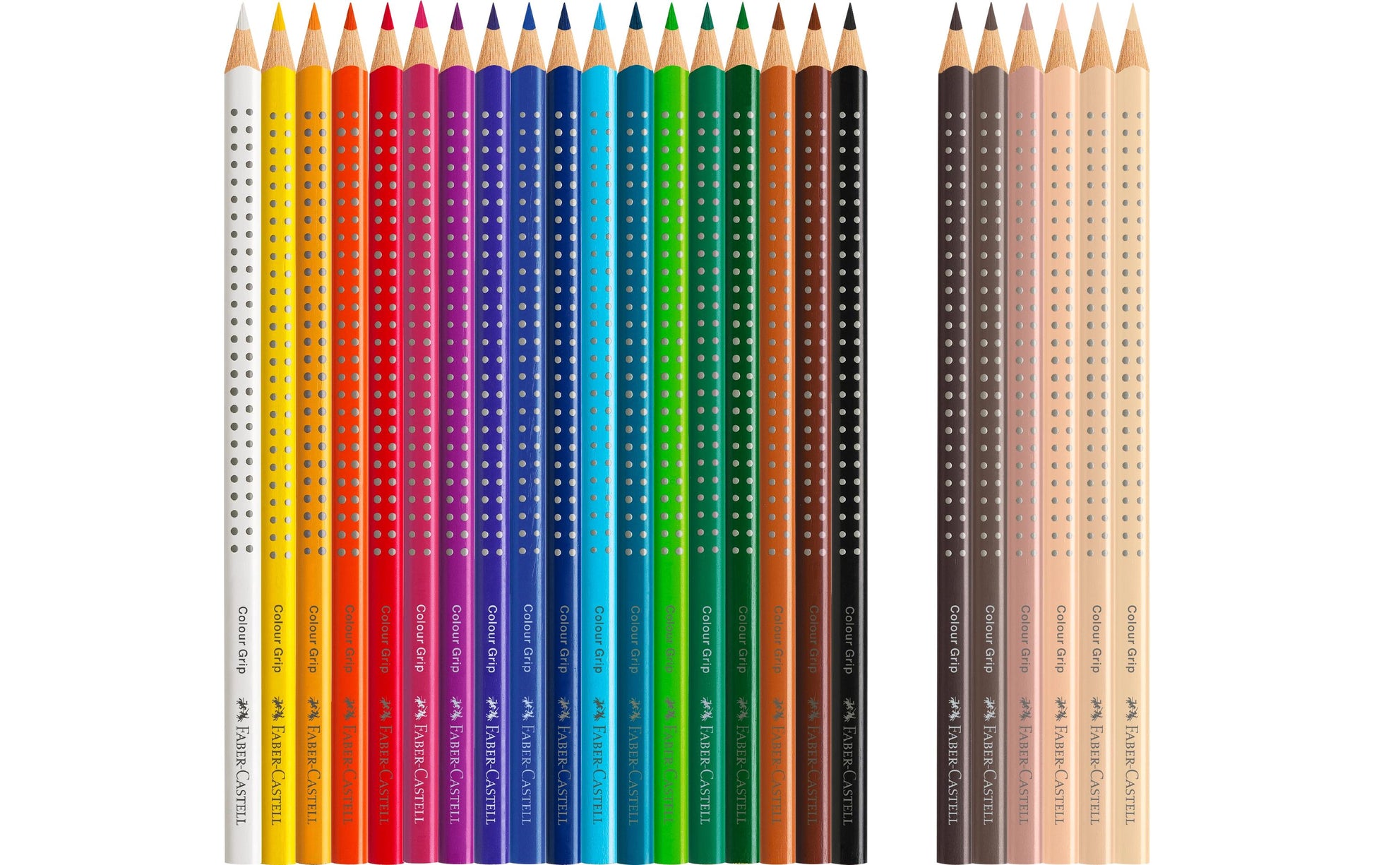 Faber-Castell Aquarellfarbstifte Colour GRIP – Dreikant, Minen-Ø 3,0 mm, 24 Farben, im Kartonetui