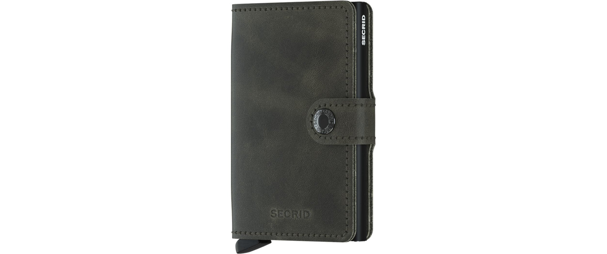 Secrid Miniwallet Kartenetui – RFID-Schutz, 10 Karten – 65 × 102 × 21 mm – Schwarz, Olive – Leder – 1 Stk.