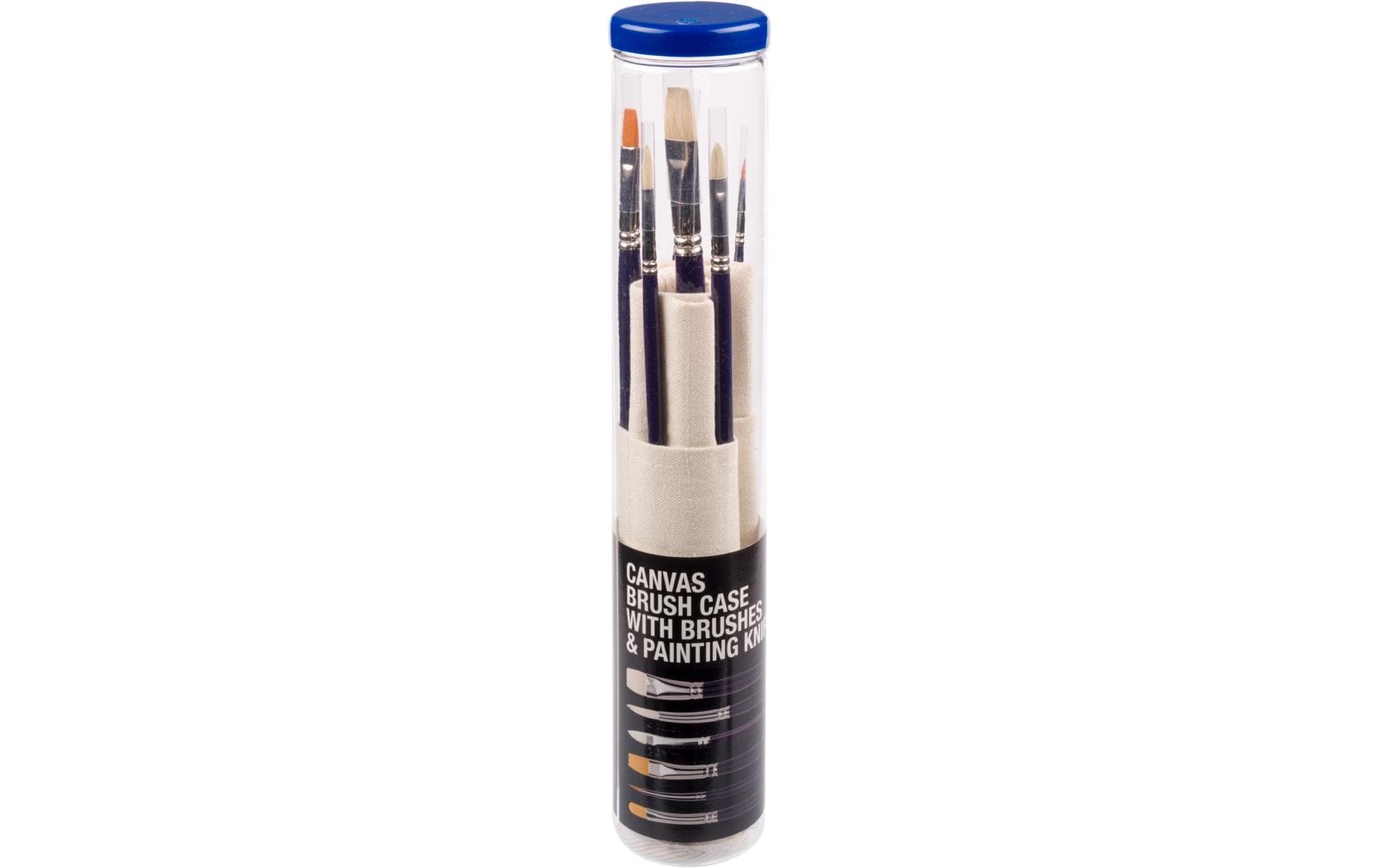 Van Gogh – Pinsel-Set – Synthetik, 8-teiliges Set, für Öl- und Acrylfarben, inkl. Malmesser und Etui