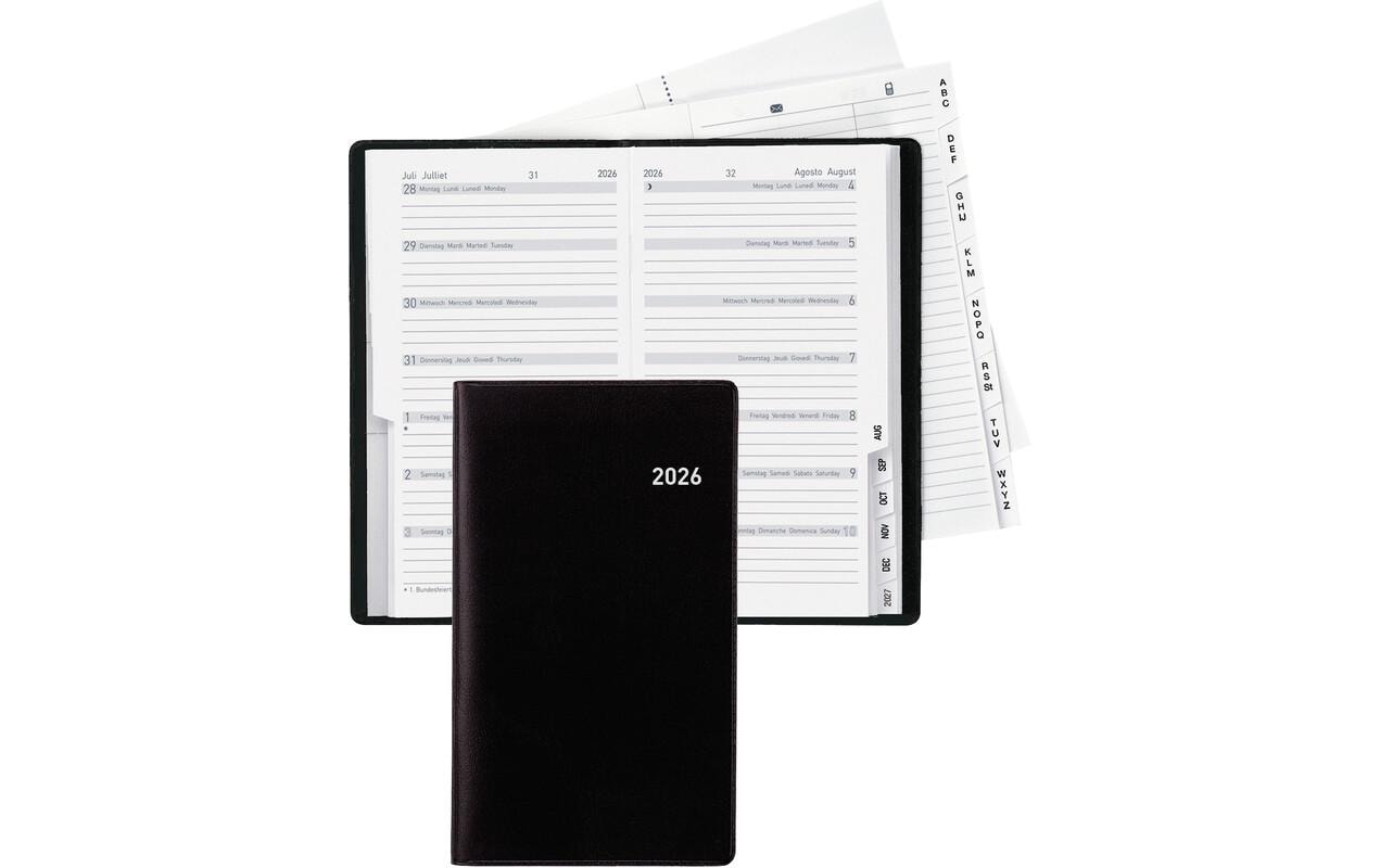 Biella Planer Bern Agenda – 1 Woche/1 Seite, geheftet, 8,7 × 15,3 cm, 2026, mehrsprachig, PEFC