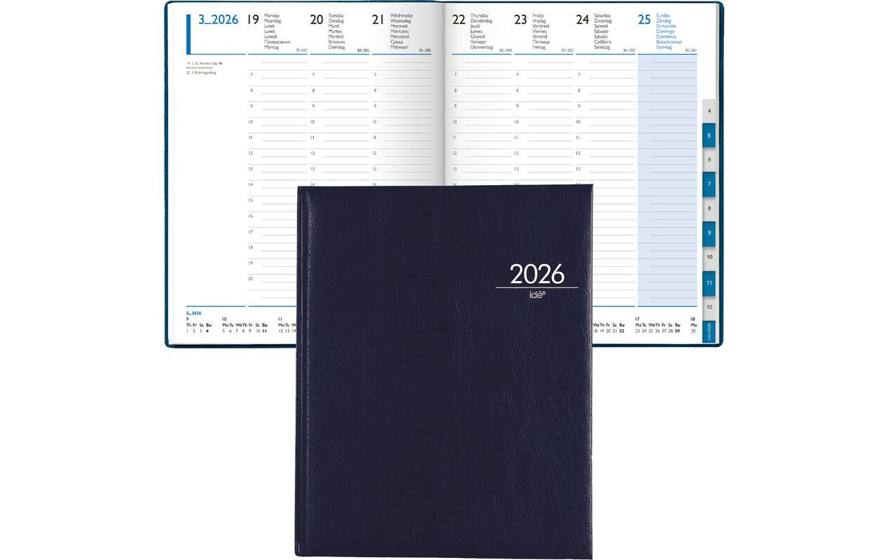 Simplex TM Manager Timer 52 Z Agenda – 1 Woche/2 Seiten, gebunden, 20,8 × 25,8 cm, Jan–Dez, 2026