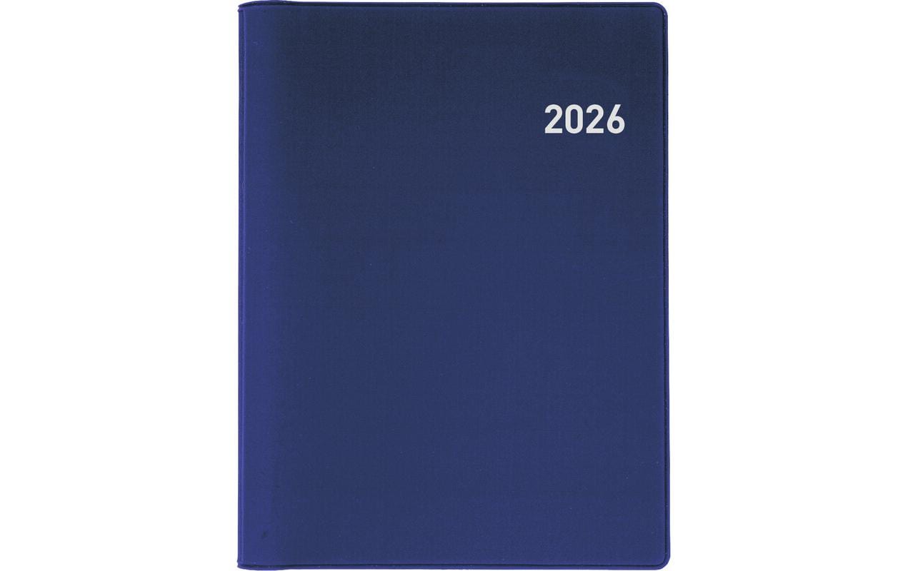 Biella Rex Agenda – 1 Woche/2 Seiten, Spiralbindung, 10,1 × 14,2 cm, 2026, Dunkelblau, FSC