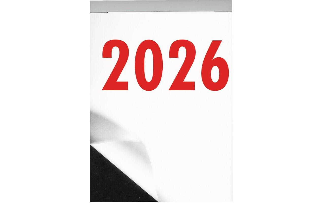 Biella Abreisskalender 2026 – 9,8 × 14,2 cm – 1 Tag/Blatt – d/f/i