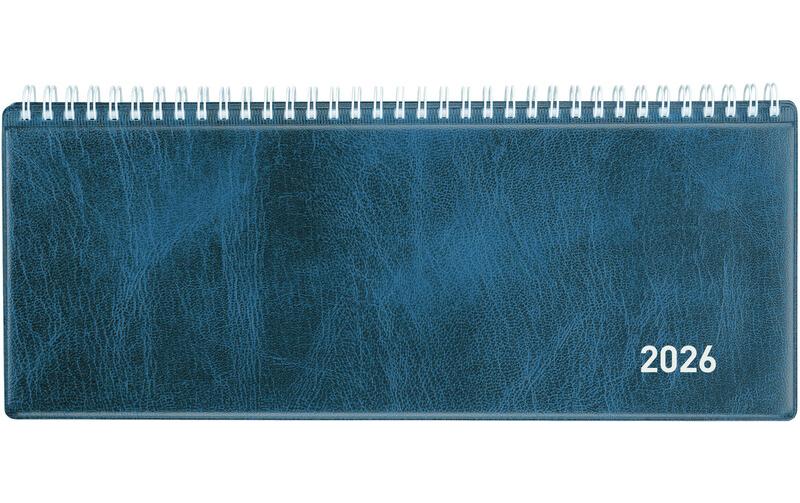 Biella Seplana Agenda – 1 Woche/2 Seiten, Spiralbindung, 29,8 × 11,7 cm, Jan–Dez, Dunkelblau, FSC