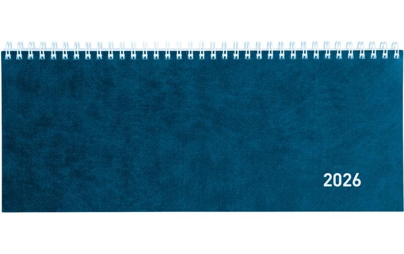 Biella Pultagenda Wochenplaner – 1 Woche/2 Seiten, Spiralbindung, 29,8 × 11,7 cm, 2026, Dunkelblau, FSC