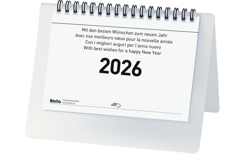 Biella Kalender-Einlage – 1 Monat/1 Seite, 14,8 × 10,5 cm, 2026, FSC