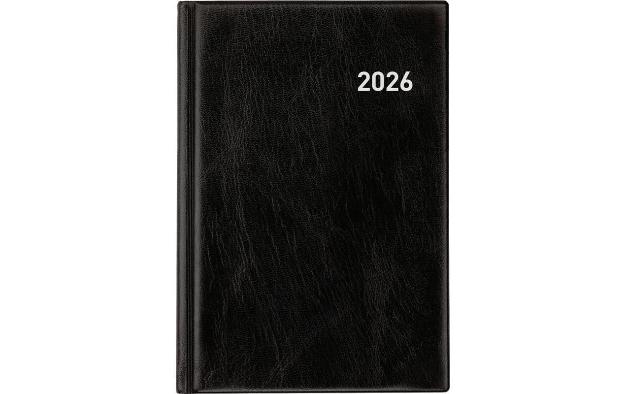 Biella Terminia Agenda – 1 Woche/2 Seiten, gebunden, 14,5 × 20,5 cm, Jan–Dez, schwarz, FSC