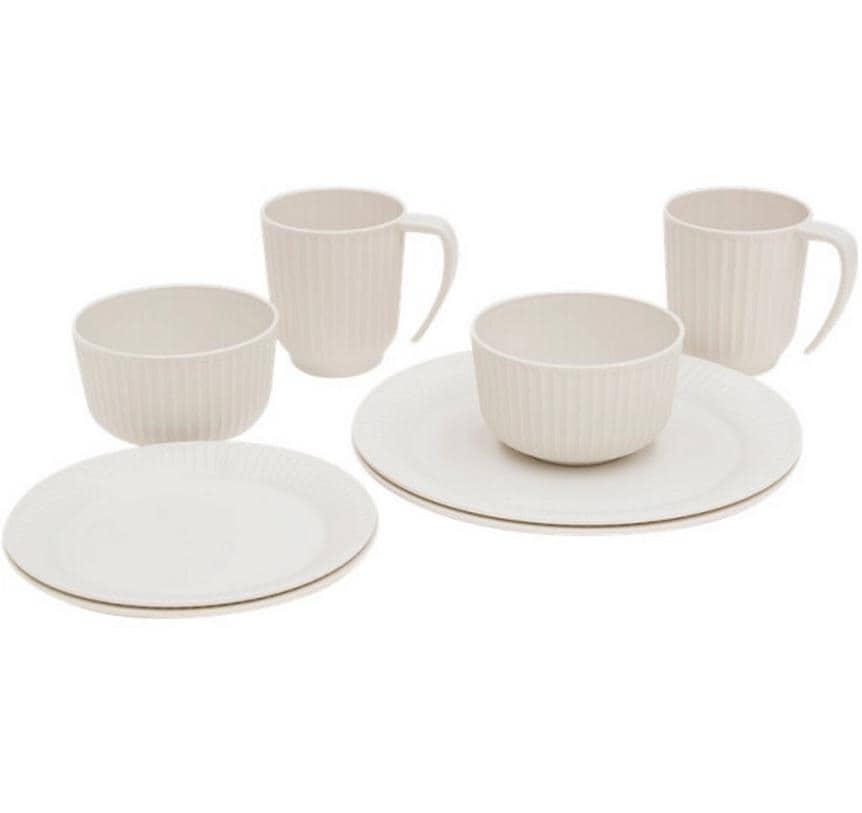 Outwell Geschirr-Set Delish – 8-teiliges Set, 500 ml, Kunststoff (PP), spülmaschinenfest, mikrowellengeeignet